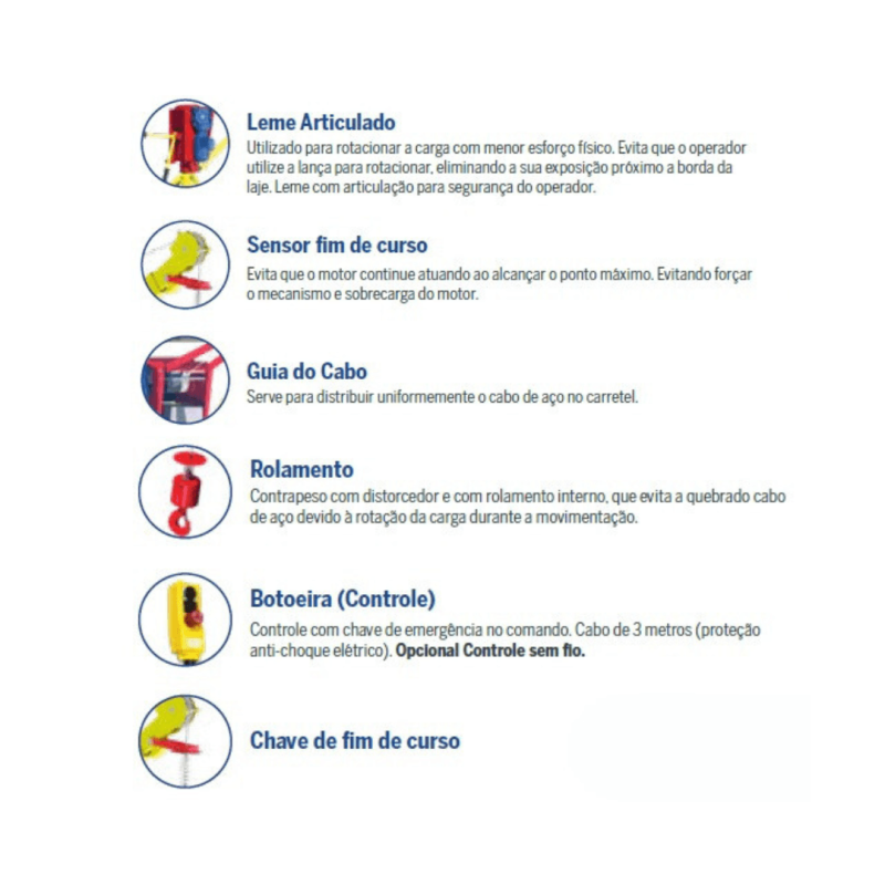 característica mini grua